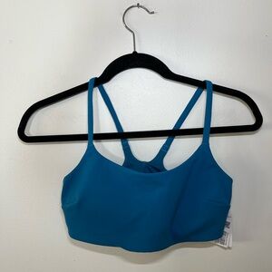 NWT Lululemon Wunder Train Strappy Racer Bra with Light Support Teal Size C/D